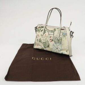 Gucci Cream Floral 2 way Satchel